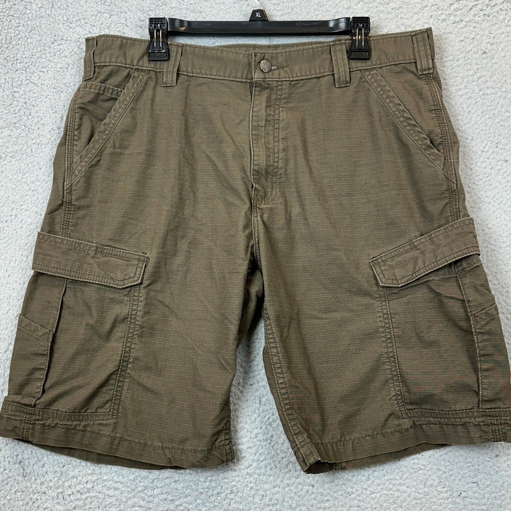 Carhartt Shorts Mens 38 Force Relaxed Fit Brown Cargo Ripstop Utility Workwear